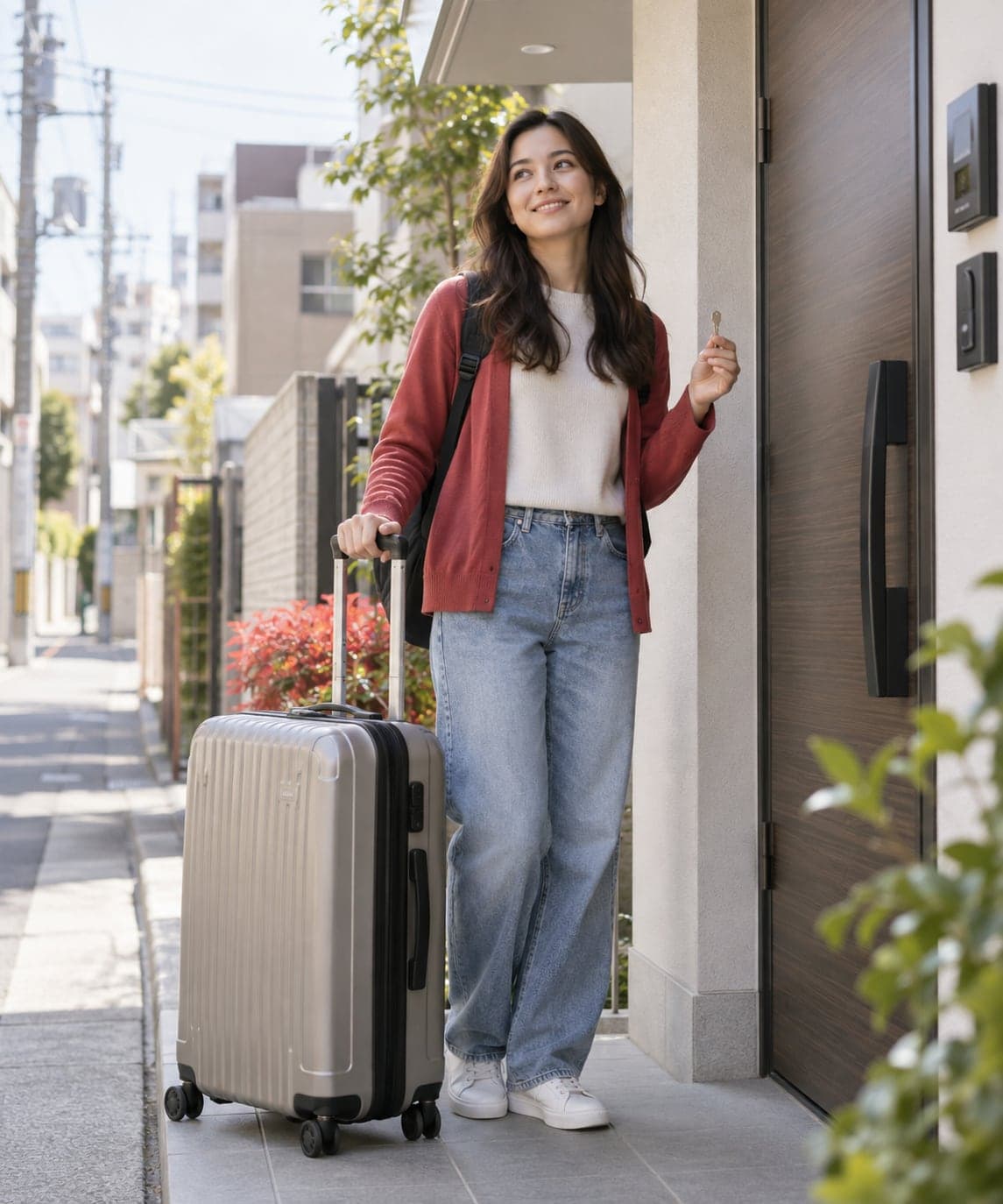 Tokyo’da valiziyle yeni evine gelen öğrenci